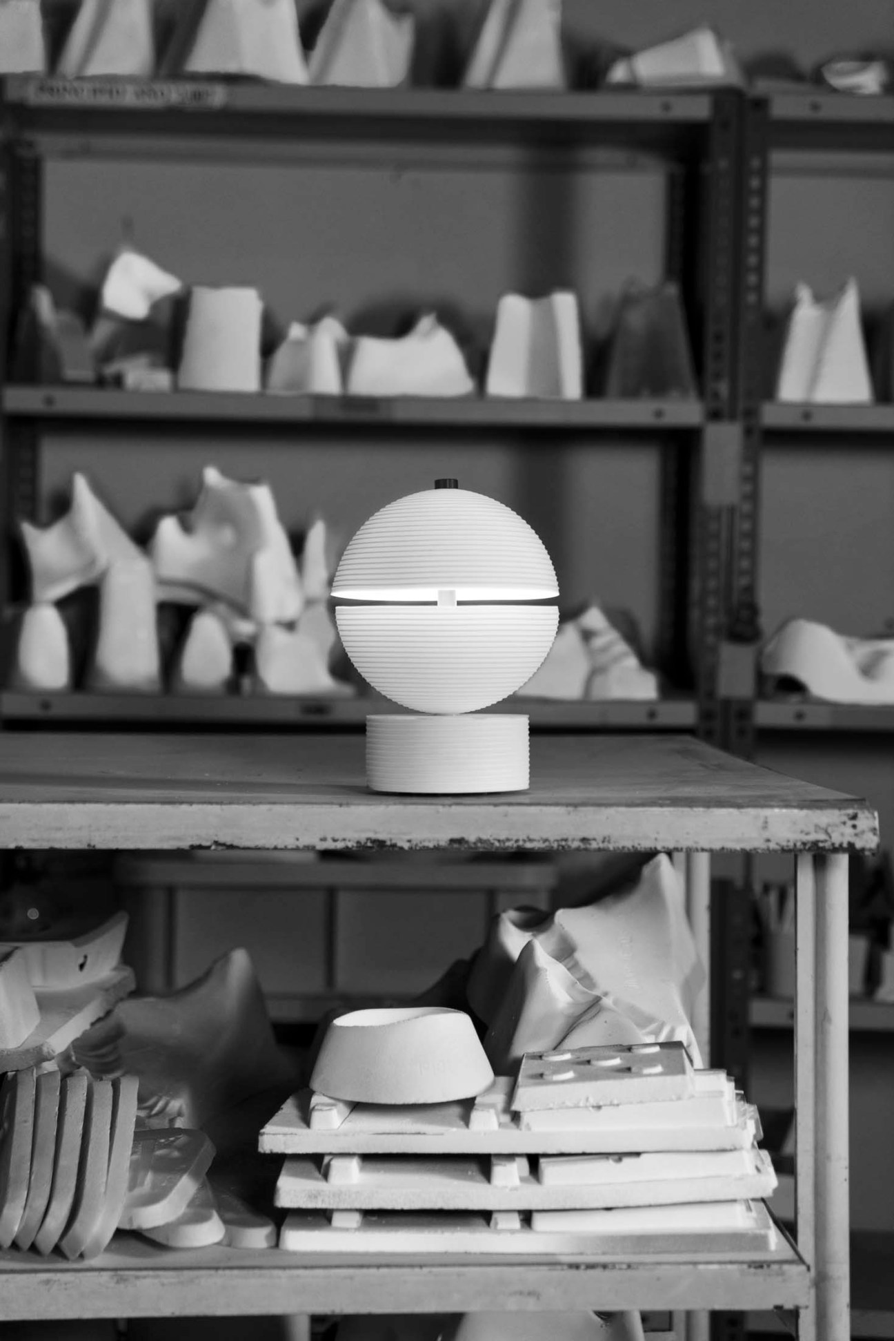 Lamp from his ‘Cascade’ collection with Lladró